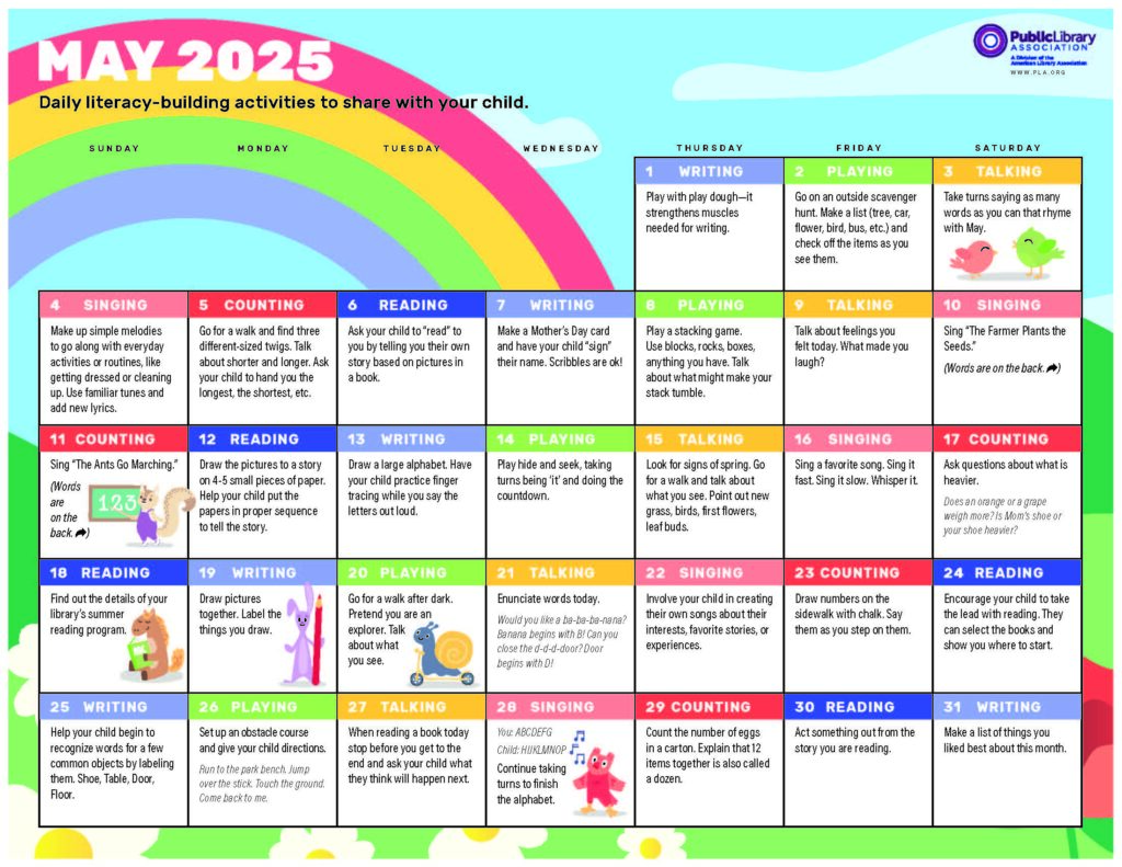 May 2025 calendar page