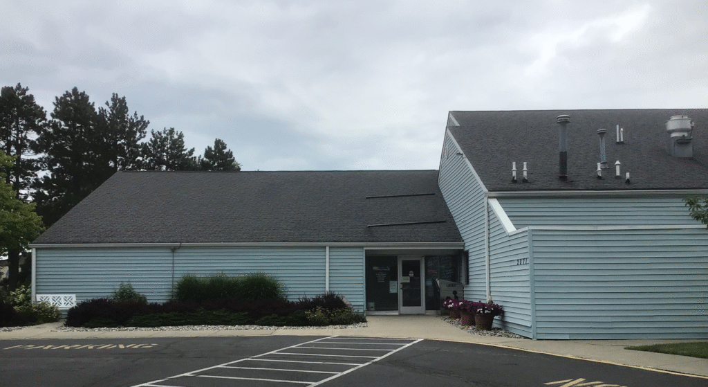 The outside of the Flint Township-McCarty Library and Carman Ainsworth Senior Center building.