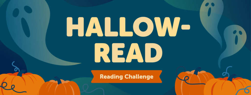 Banner with text: Hallow-Read Reading Challenge