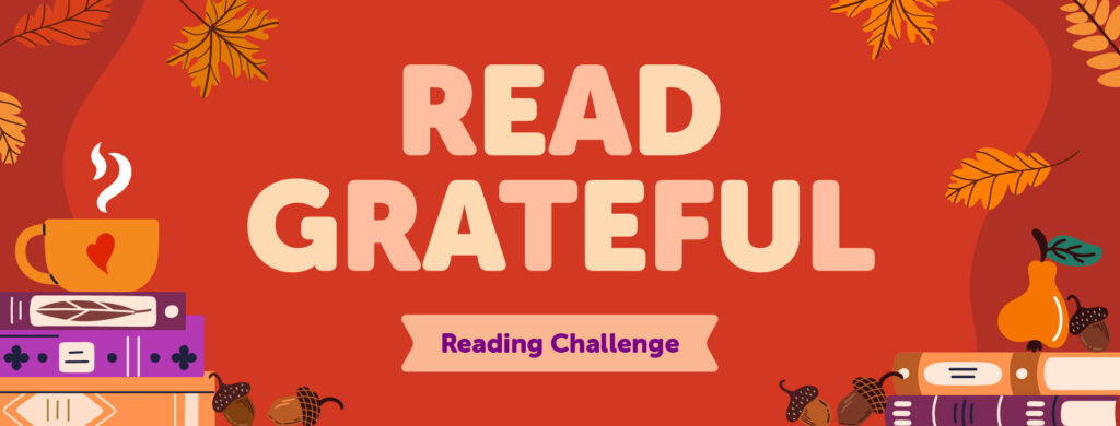 Banner with text: Read Grateful Reading Challenge