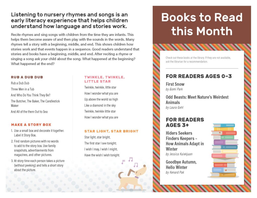 November 2025 page with songs and book recommendations