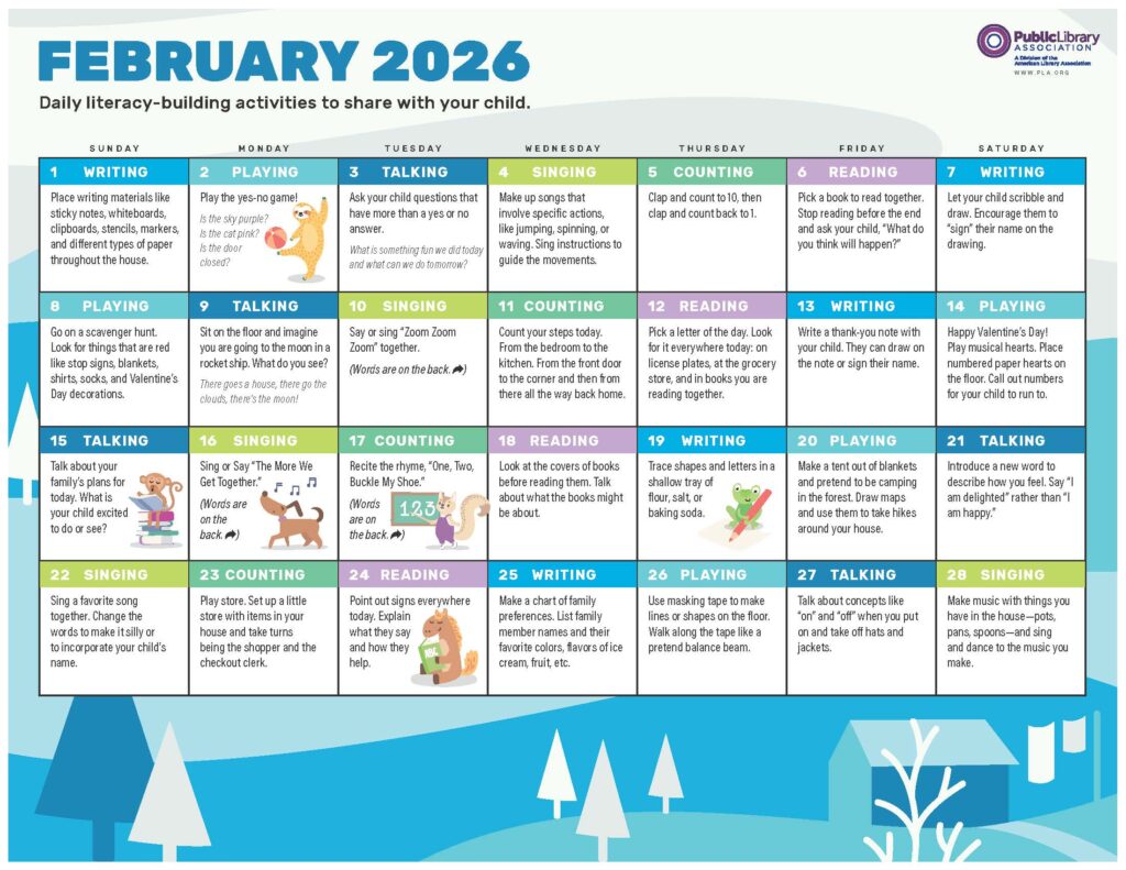 February 2026 calendar page