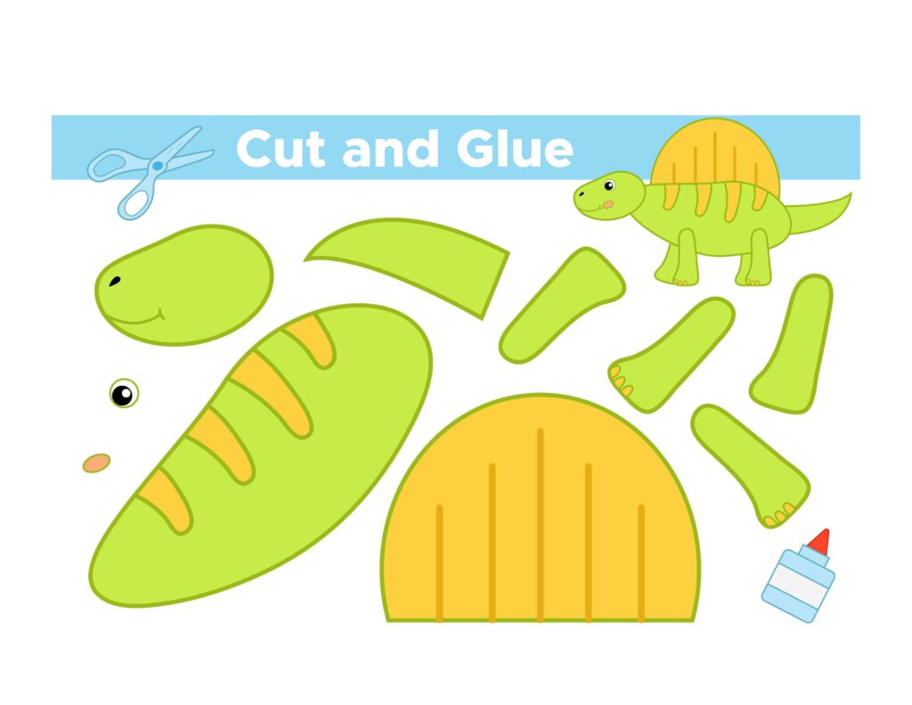 Cut and Glue Dinosaur