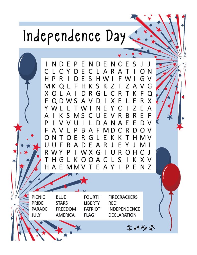 Independence Day Word Search