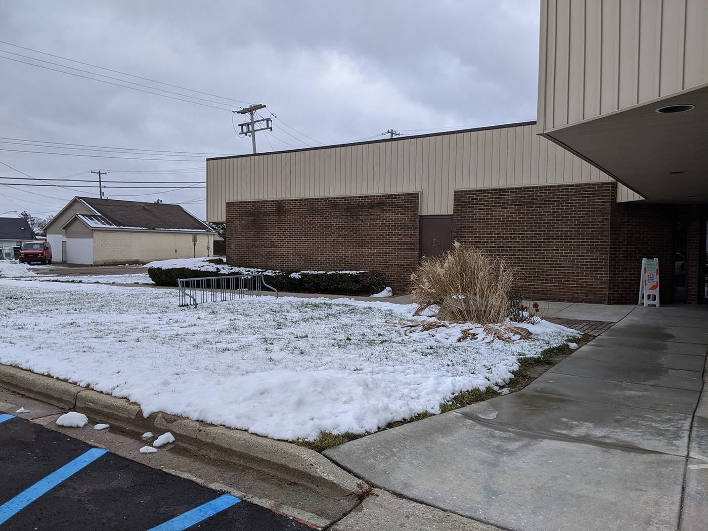 View of Baker Park Library from the Parking Lot